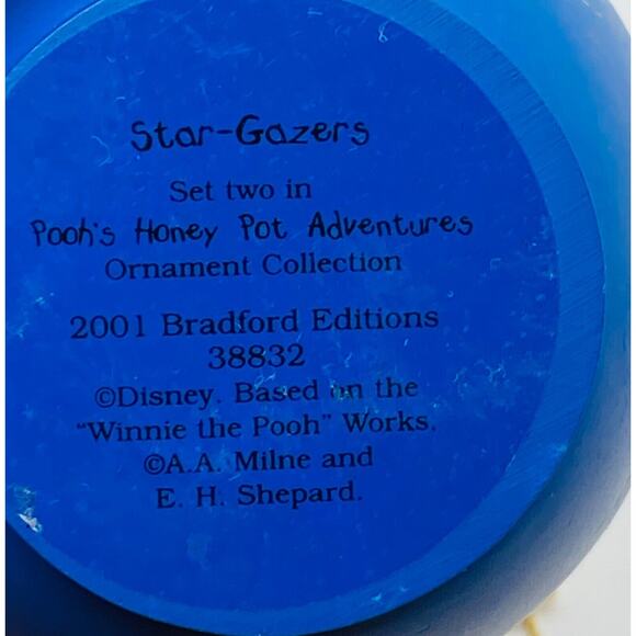 2001 Disney Bradford Editions Winnie Pooh Star-Gazers Christmas Ornament 38832 - Picture 6 of 6